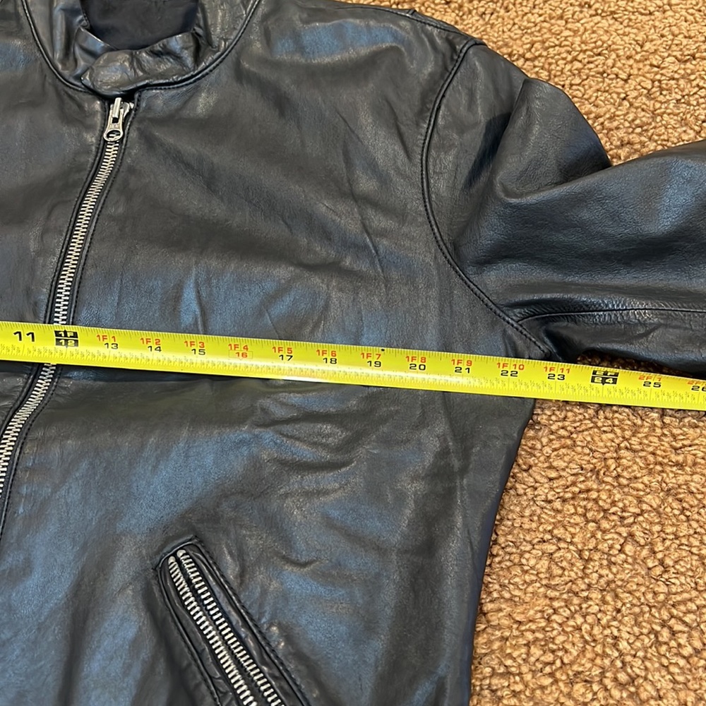 Earl Jean Leather Cafe Style Moto Jacket - Picture 13 of 14